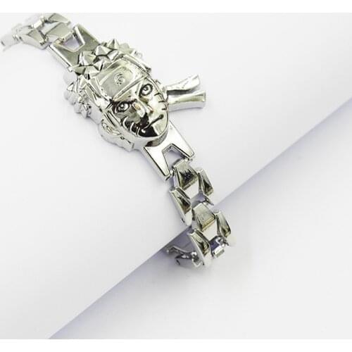 Anime Naruto Konoha High quality Alloy head Men Women Bracelet