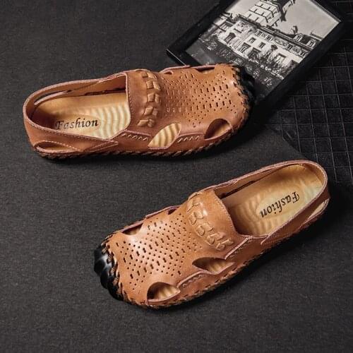 Uomo zandalias sandalsslippers 2020 de da sandalia sandles masculina sandalet for heren cuero hombre rasteira sandalle male ete