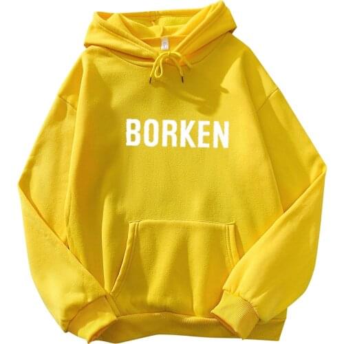 Women Oversized Sweatshirts Fashoin Letter Printing Pocket Hoodies Korean Basic Crew Neck Pullover Autumn Long Sleeve Tracksui