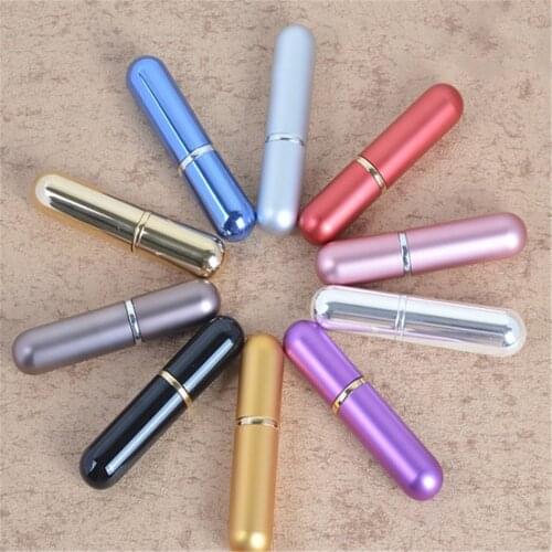 1pc 5ml Portable Mini Perfume Glass Bottle Travel Aluminum Spray Atomizer Empty Metal Parfume Atomiser Sprayer For Sale