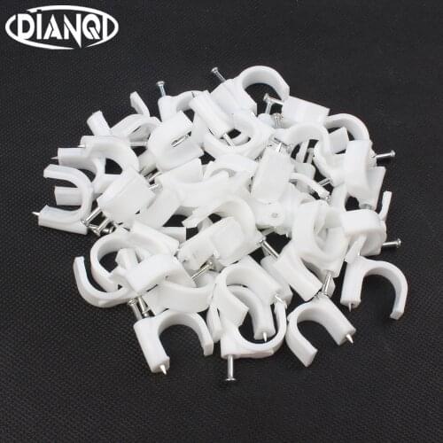 16 MM Circle Path Circle cable clips cable nail/ wire clips 100PCS/bag 16mm cable clips Round white Y16