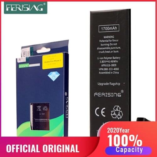 1700mAh FERISING High Capacity Battery For iPhone 5 5G 5S 5C SE Phone Polymer bateria Replacement Batteries for iPhone5