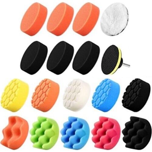 19Pcs 3 Inch Buffing Car Beauty Clean Polishing Sponge Foam Pad Waxing Wheel