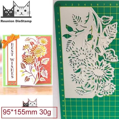 2021 Cut Die Sunflower Flowers Lace Metal Cutting Dies DIY Scrapbooking Steel Craft Die Cut Embossing Paper Cards