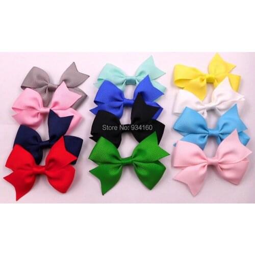 3" grosgrain Boutique bow Headwear Headdress clip multicolors choose 50pcs/lot)