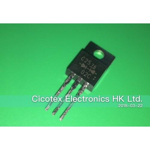 5pcs/lot C25-02C TO-220 ESAC25-02C 10 Ampere Heatsink Dual Common Cathode Fast Recovery Half Bridge Rectifiers C2502C