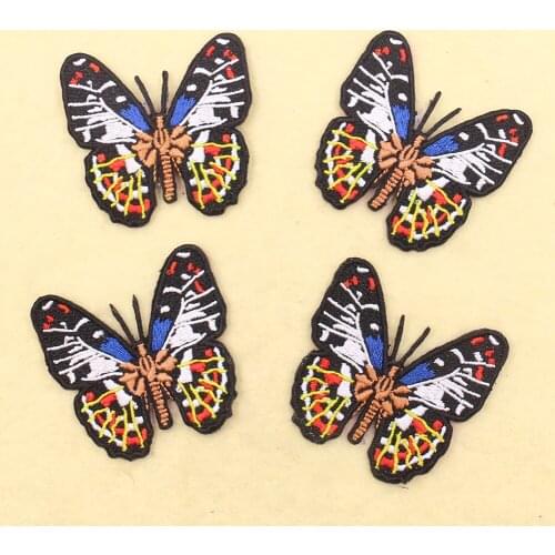 5PCS Butterfly Patches 3D Animals Embroidery Applique Iron on Patches for Clothes Stickers Handmade DIY Sewing Accessories Decor