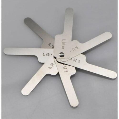 50 Sets Dental Orthodontic Interproximal Reduction IPR Gauge Ruler 0.10-0.50mm