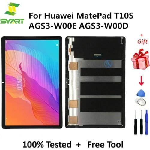AAA+ LCD Screen For Huawei MatePad T10S AGS3-W00E AGS3-W00D Display Replacement Part LCD Touch Screen Digitizer Assembly