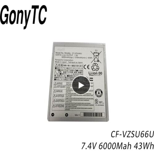 GONYTC CF-VZSU66U original Laptop Battery for Panasonic Toughbook CF-C1 CF-VZSU66 CF-VZSU66U CF-VZSU66R 7.4V 6.0Ah