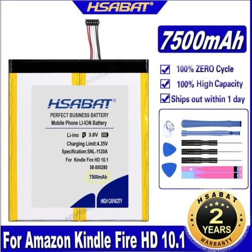 HSABAT 26S1015-A, 2955C7, 58-000187 7500mAh Battery for Amazon Kindle Fire HD 10.1,Kindle Fire HD 10.1 7th, SL056ZE Batteries