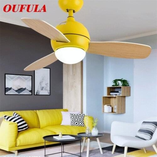 AOSONG Modern Ceiling Fan Lights With Remote Control Wooden Fan Blade Decorative For Home Living Room Bedroom Restaurant