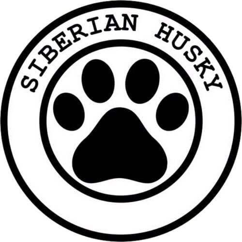 SIBERIAN HUSKY PAW PRINT Car Sticker Fashion Style Pattern Waterproof Decal PVC Body Decoration Accessories High Quality Decals