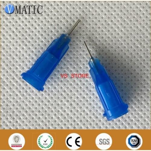 Free Shipping Non-Sterilized 100Pcs 0.25'' 22G Glue Dispensing Needle Tips 1/4 Inch