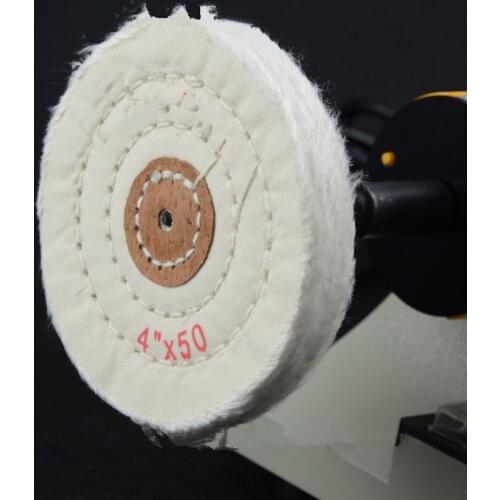 3pcs 4" Polishing wheel 4*50 white abrasive Disc for bench grinder Sanding 5MM inner hole for metal jewelry aluminum wood glass