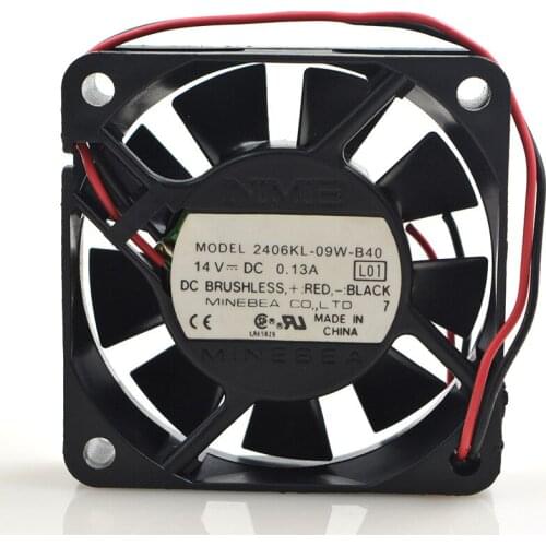 FOR NMB/ Medea 6CM Double Ball 6015 14V 0.13A 2406KL-09W-B40 Server cooling Fan