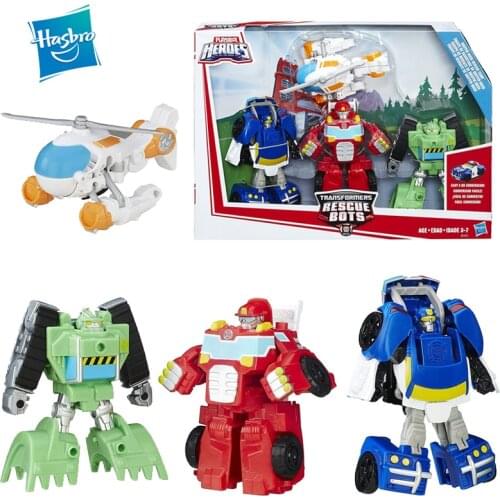 Hasbro Transformers Rescue Bots Griffin Rock Rescue Team Action Figure Toys 18CM ABS Collection Transformer Robot Birthday Gift