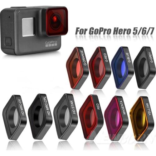 UV CPL Start ND4 ND8 ND16 ND32 Lens Filter Neutral Density For Gopro Hero 5 6 7 Black Camera Action Camera Accessory Red Yellow