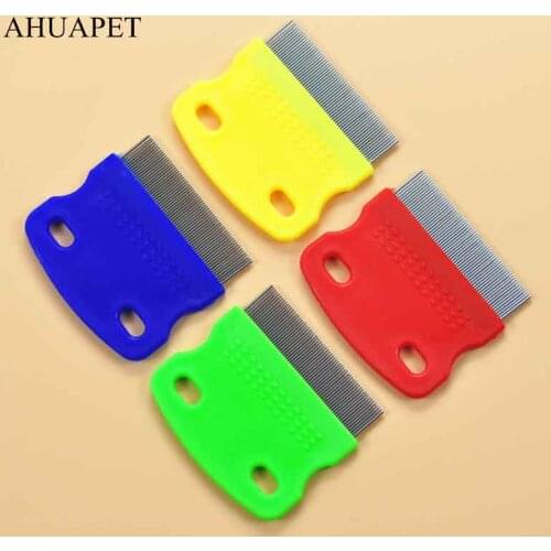 Cat Dog Comb Trimmer Pet Flea Head Lice Flea Comb Doggy Brush Cat Flea Comb Pet Soft Animal Care Hair Grooming Stainless Steel
