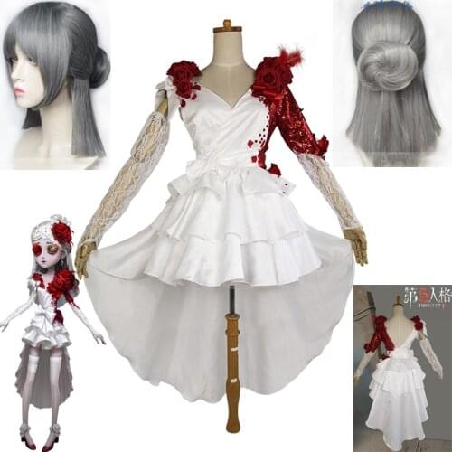 HOT! Identity V Vera Nair Cosplay Costume Scarlet Bride New Skin Flower Wedding Dress Halloween Xmas Costumes for Women Girls