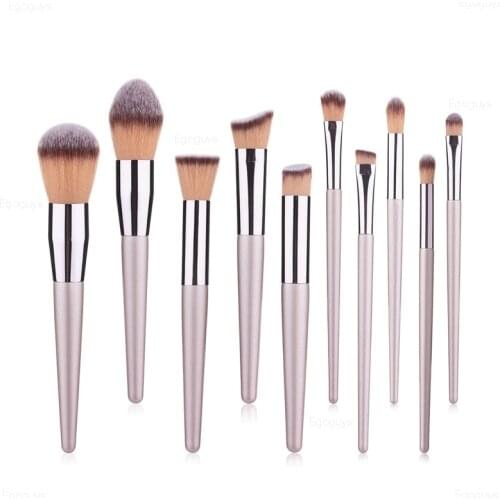 1pc Champagne Gold Makeup Brushes Eyeshadow Blending Foundation Powder Eyeliner Eyelash Lip Brush Concealer Cosmetic Beauty Tips