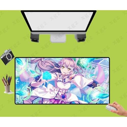XGZ Anime Girls Flowers Rose Mouse Pad 900x400mm Mouse Pad Gaming Locking Edge Gaming Keyboard Mouse Mat for DOTA 2 CSGO