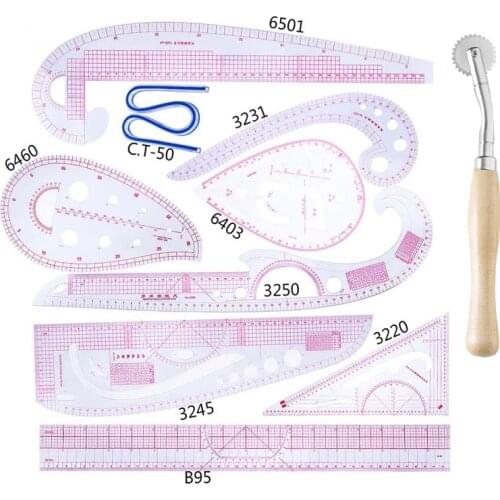 KAOBUY 10pcs Tailor Measuring Kit DIY French Curve Sewing Set Yardstick Sewing Tools Measure Dressmaking