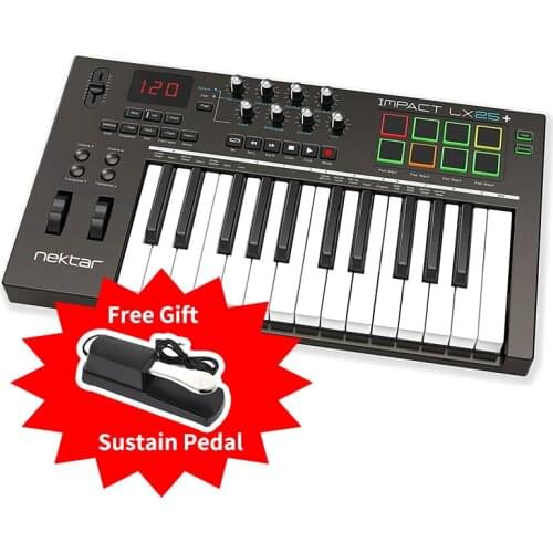 Nektar IMPACT LX25+ 25Key USB Portable MIDI Keyboard Controller