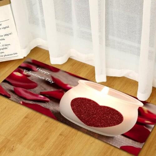 New Romantic Valentines Day Gift Carpet 3D Non-Slip Lovely Heart Rug for Dining Room Wedding Room Decoration Mat Home Decor
