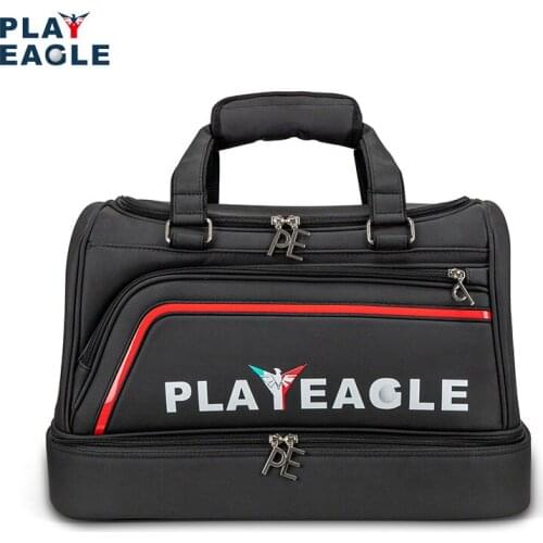 PLAYEAGLE Clothing Bag For Clothing Shoes For Travel Sports Frosted PU Leather Golf Boston Bag