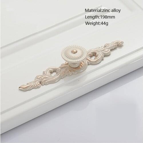 Single hole retro carved handle European bookcase wardrobe door handle wine cabinet drawer door handle