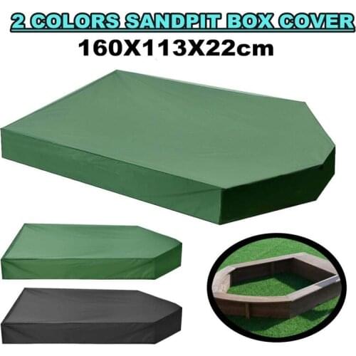 Garden Childrens Toys Sandpit Cover Waterproof Sunshade Cover Courtyard Boat-Shaped Small Bath Cover 160*113*22CM