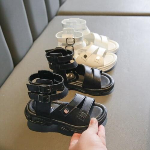 Student Girls Sandals 2021 Kids Summer Beach Sandals Elegant Rome Gladiator Princess ChildrenS Shoe 3 4 5 6 7 8 9 10 11 12 Year