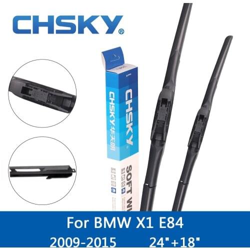 CHSKY Car Windshield Wiper Blade For BMW X1 E84 2009 2010 2011 2012 2013 2014 2015 Fit Pinch Tab Arms 24"&18" Windscreen Wipers