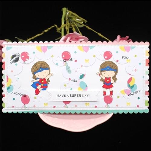 ZFPARTY Comic Burst Slimline Metal Cutting Dies Stencils for DIY Scrapbooking Decorative Embossing DIY Paper Cards