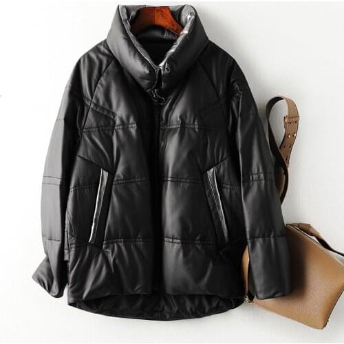 Winter Genuine Leather Down Jacket Women Korean Plus Size Sheepskin Coat White Duck Down Chaquetas Mujer 2020 SS2033 KJ3565