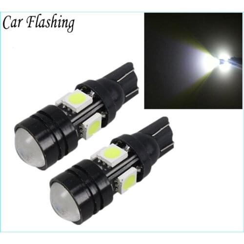 Car Flashing 1Pair T10 W5W 194 168 Car LED Lamp 12V Light Auto Bulbs With Projector Lens Interior Packing Car Styling