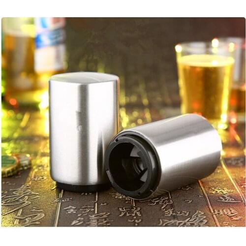 1PC Stainless Steel Beer Bottle Opener Automatic Kitchen Accessories Beer Soda Cap Red Wine Bottle Opener Bar Supplies PL 001