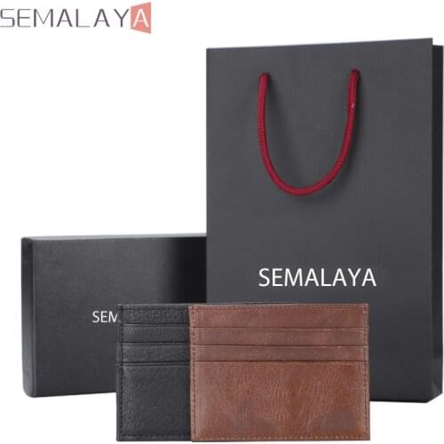 100% Full Grain Vegetable Tanned Leather Card Holder Men Wallet Slim Card Holder For Women Credit Card Holder Free Shipping