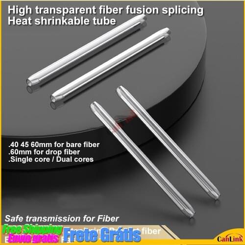 1000pcs lot 60mm 45mm 40mm Bare Fiber Drop Cable Fiber Fusion Protection Splice Sleeves Heat Shrinkable tube