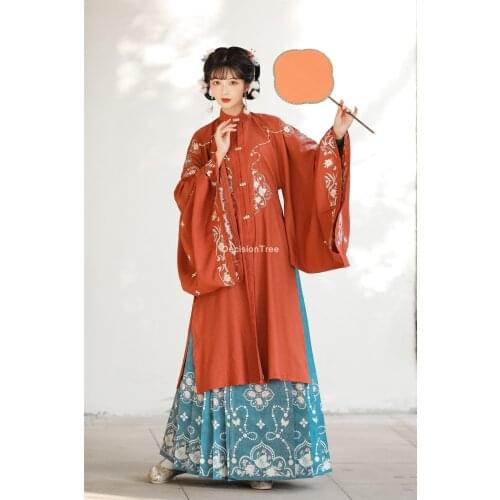 2021 oriental chinese style women traditional hanfu robes oriental clothing retro cosplay ming suit stage performance costume