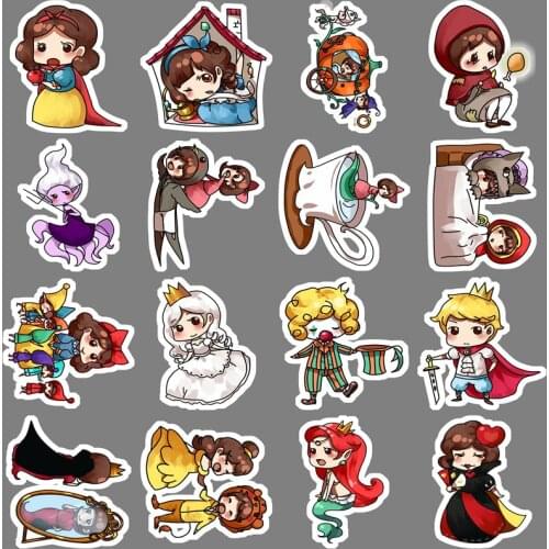 32 Cute prince and princess story paper stickers decoration DIY album diary scrapbook book label stickers cute stationery