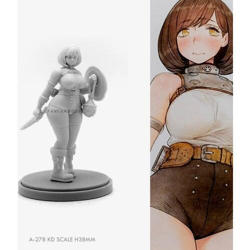 38MM Resin figure kits beauty model self-assembled A-278