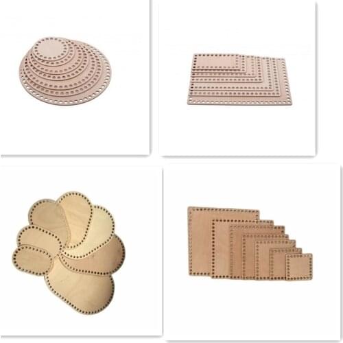 7 sizes Wood base round rectangle oval Square Wooden Basket Bases Wooden basket bottom