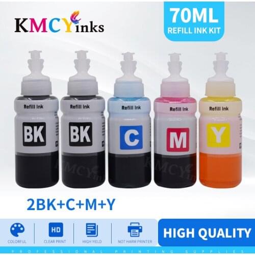KMCYinks 544 Ink for Epson L3150 L3110 104 502 512 504 Ink EcoTank Printer ET2700 ET2750 ET3700 ET2711 BottLe refill dye ink