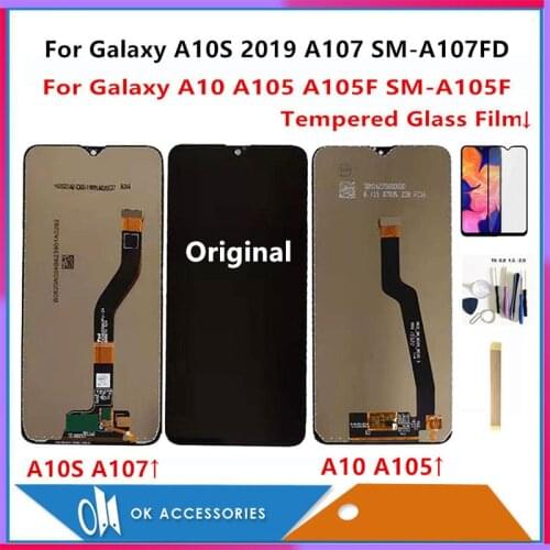 For Samsung Galaxy A10 A105 A105F SM-A105F / A10S 2019 A107 A107FD LCD Display + Touch Screen Sensor Digitizer With Free Kits