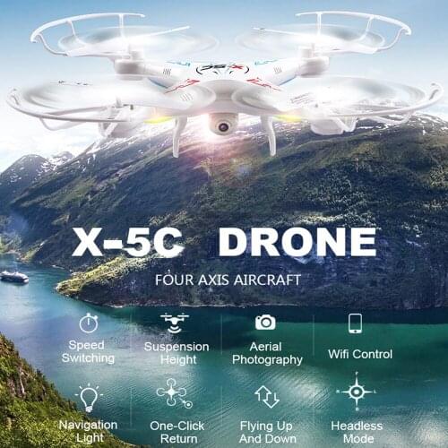 X-5C (Upgrade Version) Anti-collision RC Drone with camera HD Remote Control Helicopter Quadcopter With 2MP HD WIFI Camera Drone