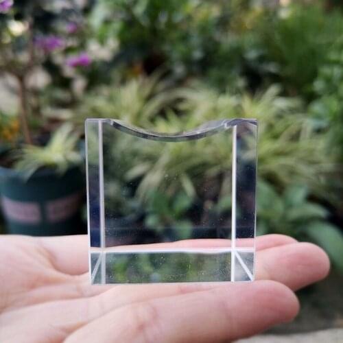 Crystal Diamond Figurines Glass Paperweight Cube Base Display Stand Holder Feng Shui Crafts Home Decoration Ornaments Miniature