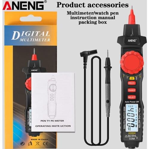 ANENG A3004 Multimeter Pen Type Meter 4000 Counts Non Contact AC/DC Voltage Resistance Capacitance Diode Continuity Tester Tool
