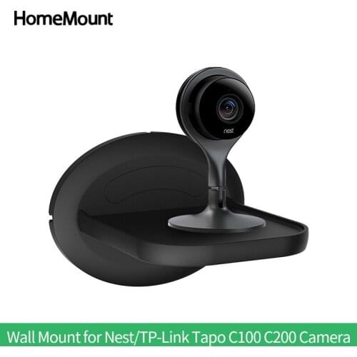 HomeMount Wall Mount Shelf Holder for Nest TP-Link Cam Tapo C100 C200 Indoor Security Camera Alexa Echo Dot Spot Space-Saving